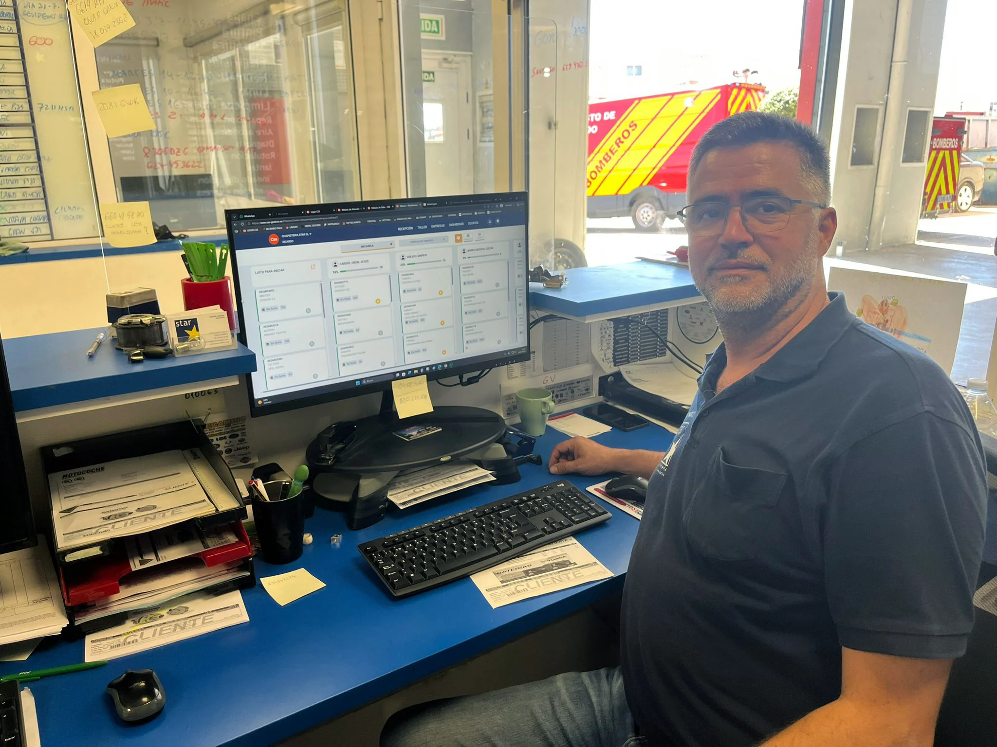 Óscar Marco, gerente de Chapistería Star